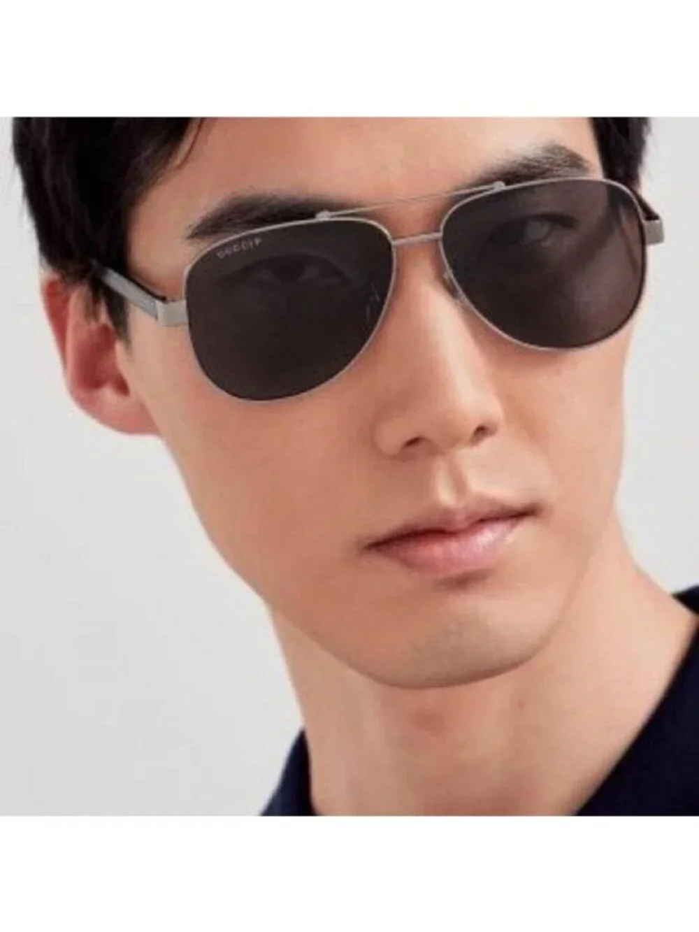 Gucci GG0528S 006 Aviator Sunglasses – Gold\Grey
